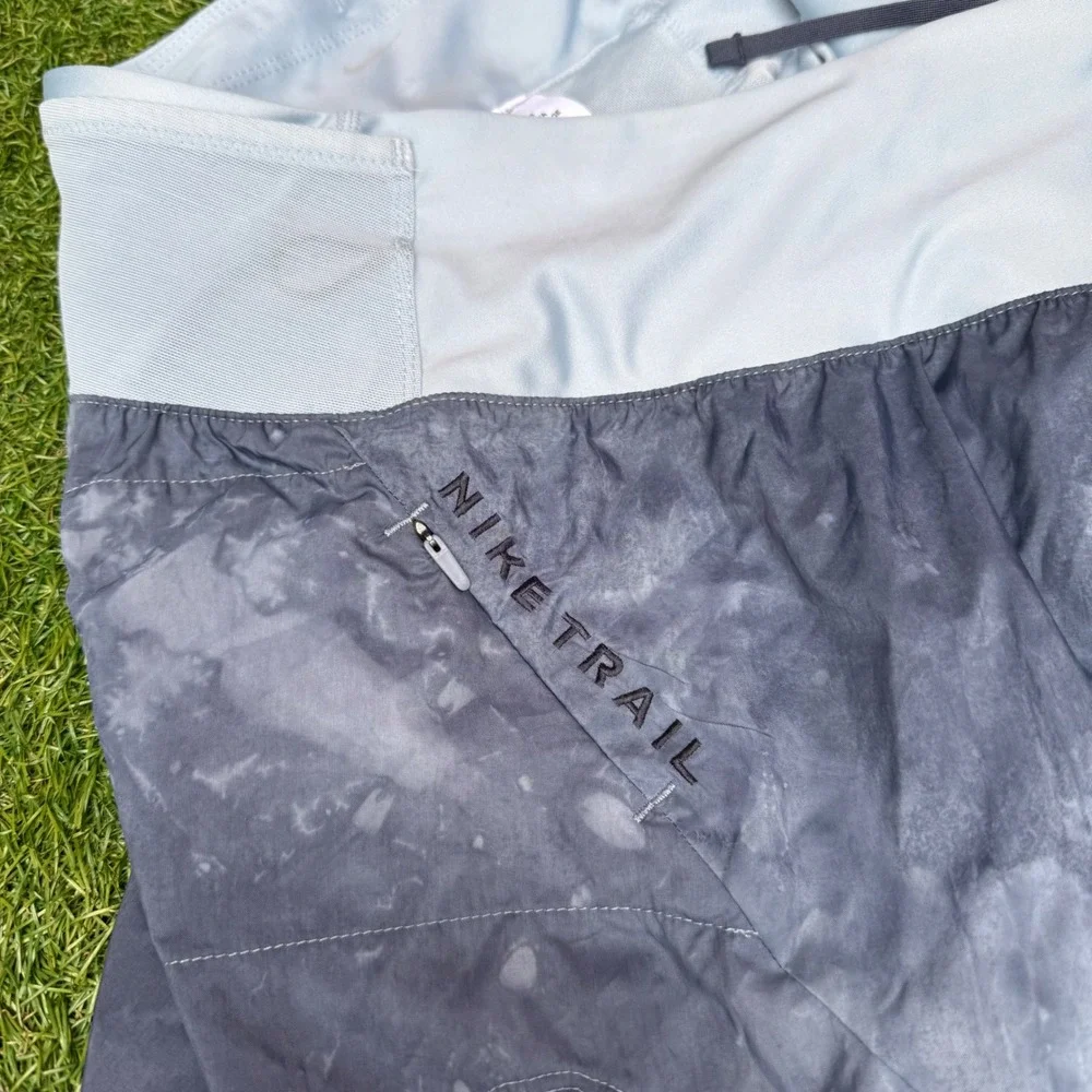 Nike Trail Running Shorts Large Grey‎ Tie Dye Gorpcore Athletic Lightweight